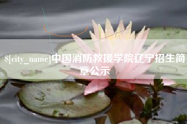 宿迁中国消防救援学院辽宁招生简章公示
