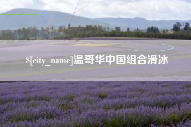 宿迁温哥华中国组合滑冰
