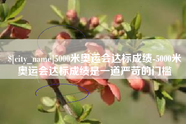 宿迁5000米奥运会达标成绩-5000米奥运会达标成绩是一道严苛的门槛