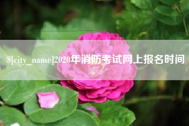 宿迁2020年消防考试网上报名时间