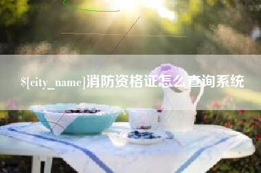 宿迁消防资格证怎么查询系统