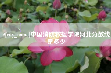 宿迁中国消防救援学院河北分数线是多少