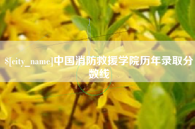 宿迁中国消防救援学院历年录取分数线