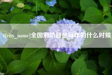 宿迁全国消防日是每年的什么时候