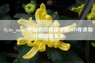 宿迁中国消防救援学院2019年录取分数线是多少