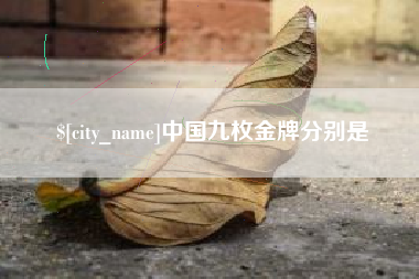 宿迁中国九枚金牌分别是