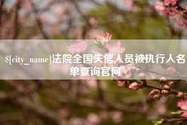 宿迁法院全国失信人员被执行人名单查询官网
