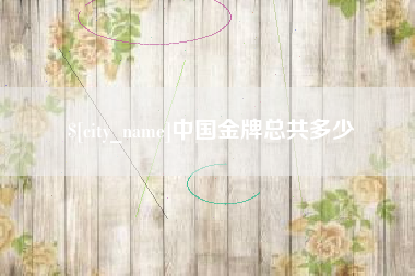宿迁中国金牌总共多少
