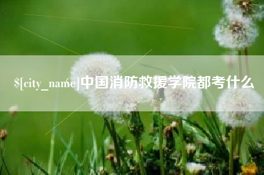 宿迁中国消防救援学院都考什么