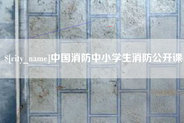 宿迁中国消防中小学生消防公开课