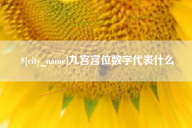 宿迁九宫宫位数字代表什么