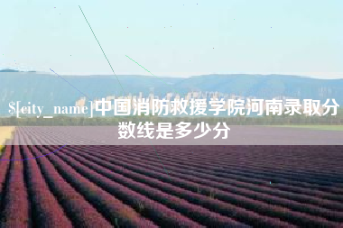 宿迁中国消防救援学院河南录取分数线是多少分