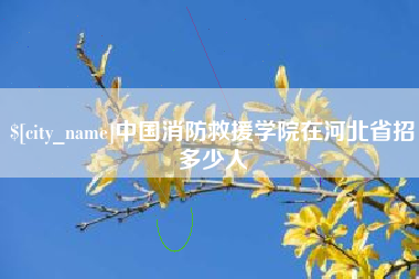 宿迁中国消防救援学院在河北省招多少人