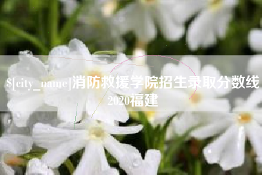 宿迁消防救援学院招生录取分数线2020福建