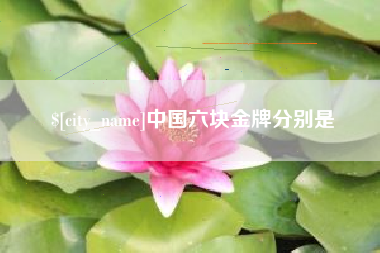 宿迁中国六块金牌分别是