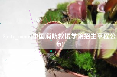 宿迁中国消防救援学院招生章程公布!
